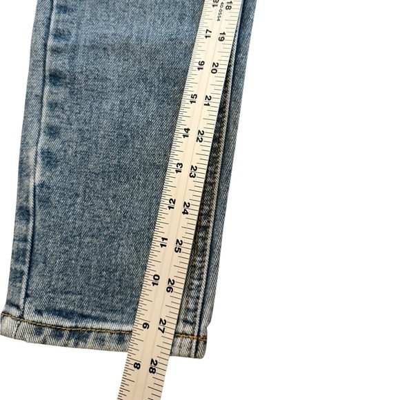 Momokrom Women’s UK 6 (US 2) Distressed High Rise Straight Leg Jeans Medium Wash - Picture 4 of 5